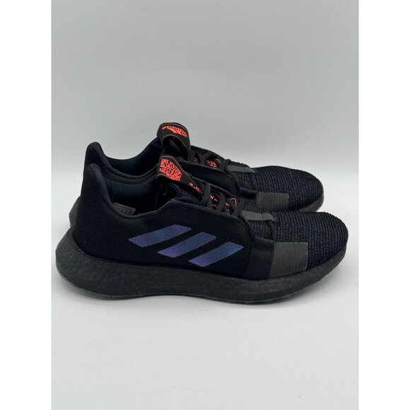 Adidas Senseboost Go Mens Running Shoes Black/Purple Size 8.5 - Picture 1 of 12